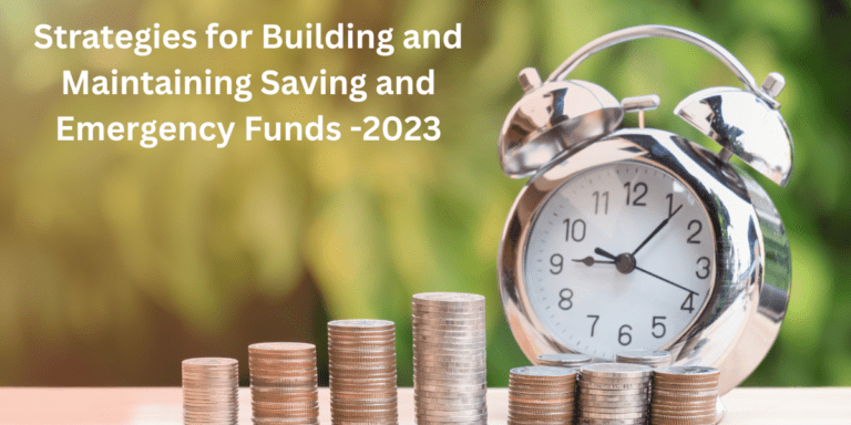 Savings and Emergency Funds