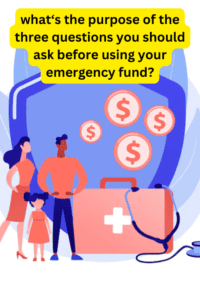 what‘s the purpose of the three questions you should ask before using your emergency fund?